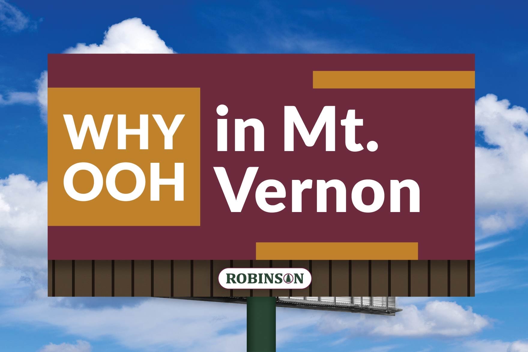 A billboard with the words " why ooh in mt. Vernon ".