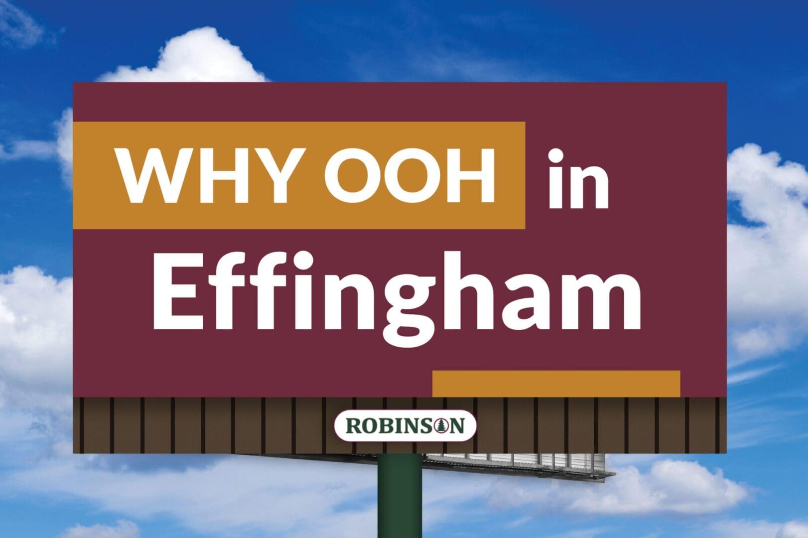 A billboard with the words " why ooh in effingham."