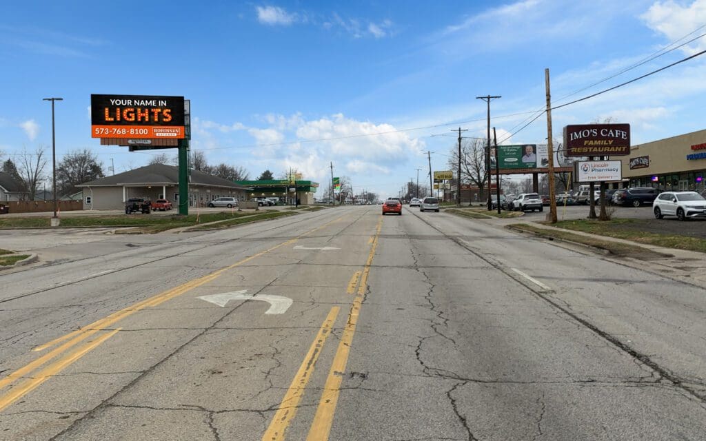 A street sign on the side of the road.