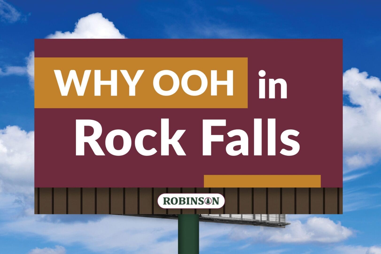 A billboard with the words " why ooh in rock falls ".