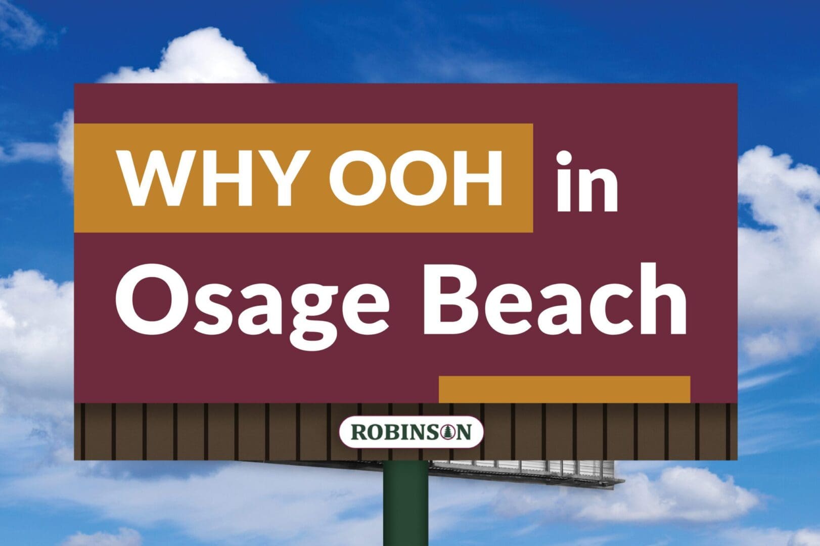 A billboard with the words " why ooh in osage beach ?" on it.