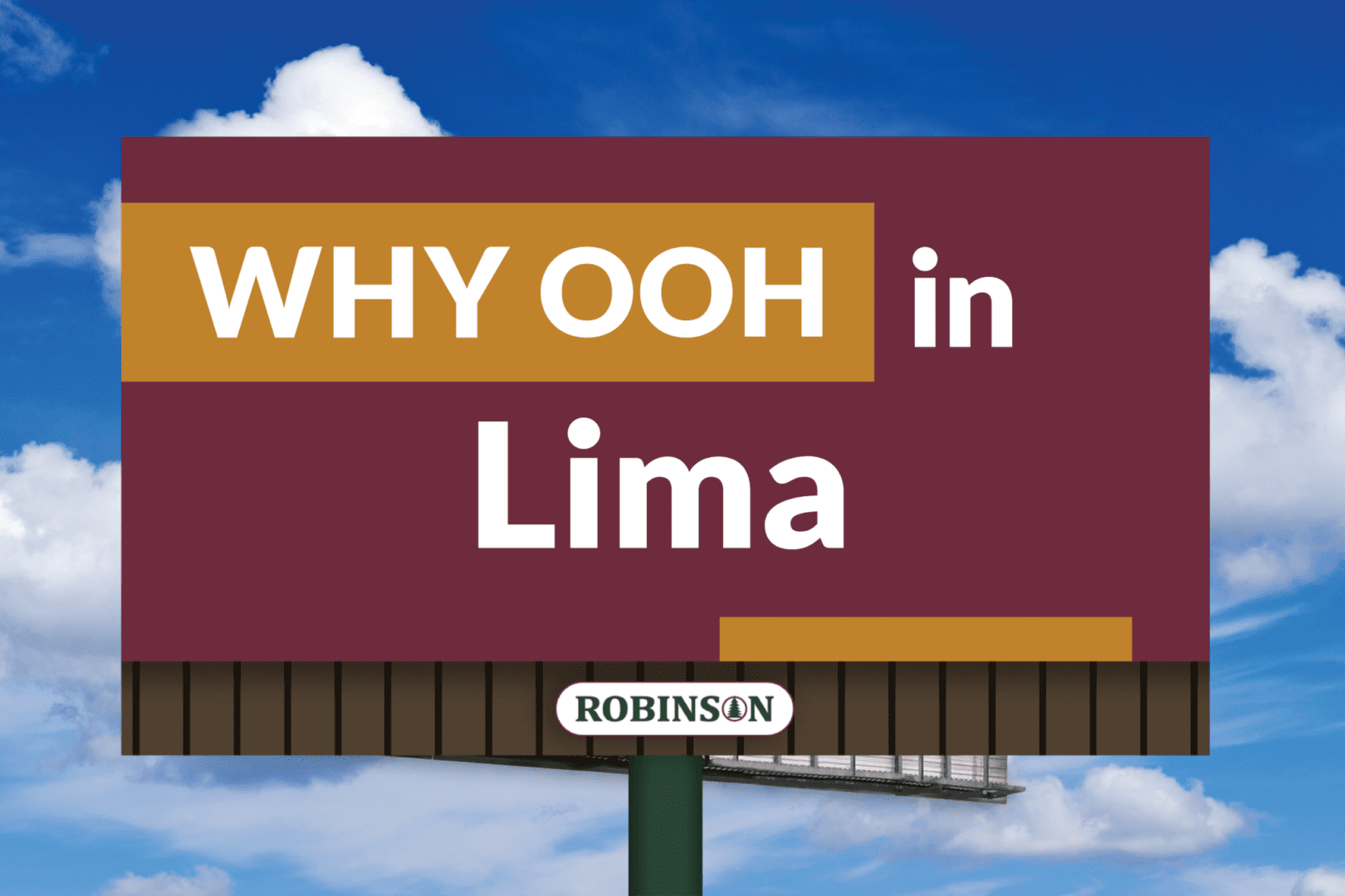 A billboard with the words " why ooh in lima ".